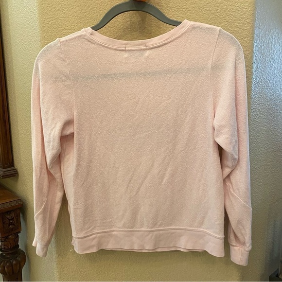 WILDFOX Girls Kids Pink Heart Graphic Sweater Size 12 - Picture 4 of 7